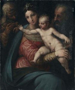 Sacra Famiglia by Perino Del Vaga (Pietro Bonaccors