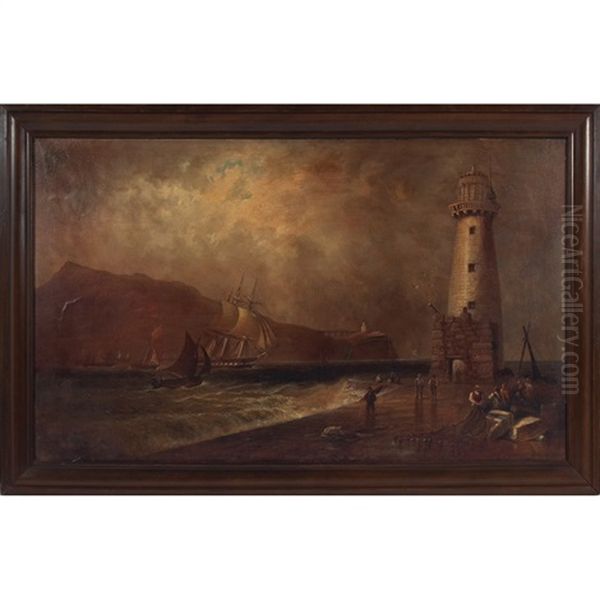 Fishermen And Lighthouse - view 1