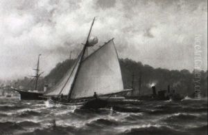 Shipping Off Staten Island by Granville Perkins