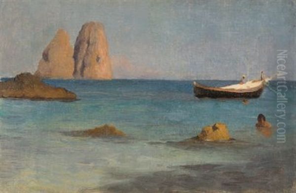Blick Auf Die Faraglioni Felsen Bei Capri - view 1