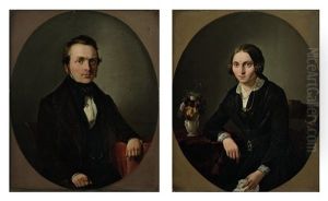 Damen- Und Herrenportrait by Georg (Christian Joh. G.) Perlberg