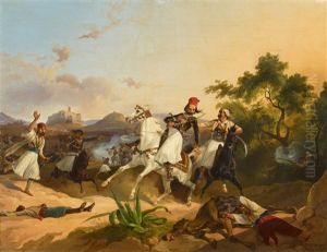 Palicars Fighting - Scenes From The Greek Liberation by Georg (Christian Joh. G.) Perlberg