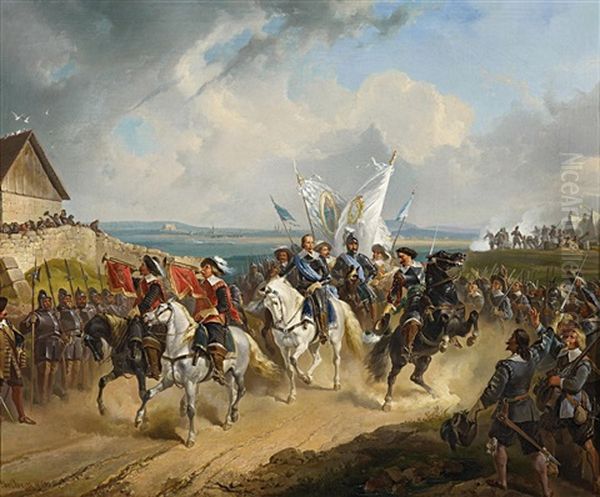 Der Junge Jan Von Werth Und Sein Heer Begrusen Den Bayerischen Kurfursten Maximilian I - view 1