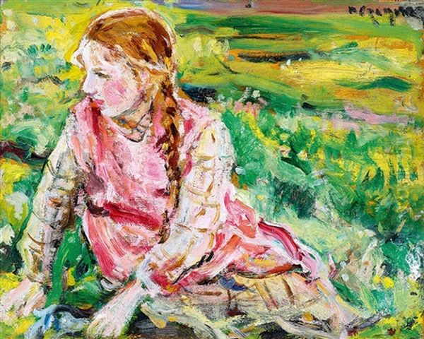 Girl On The Hill-side - view 1