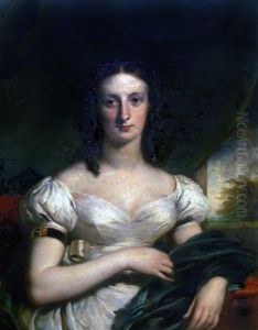 Portrait Of Mary Ann Agassiz, In White Gown Seated By Awindow