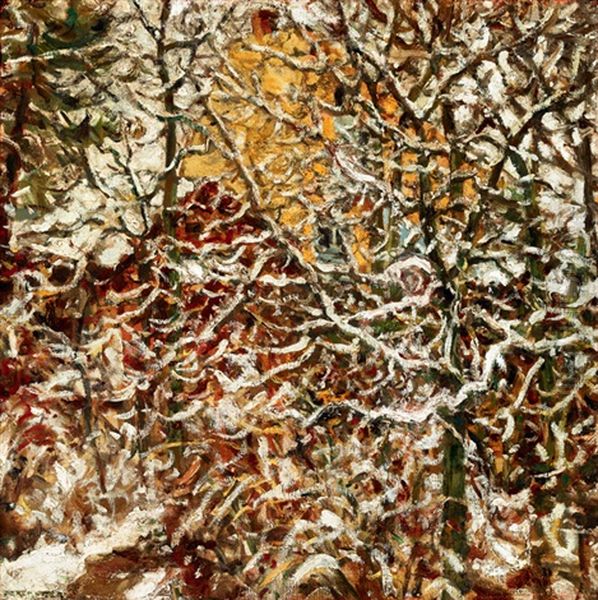 Trees In The Snowy Garden - view 1