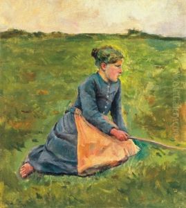 Leany A Reten - Girl In The Meadow by Izsak Perlmutter