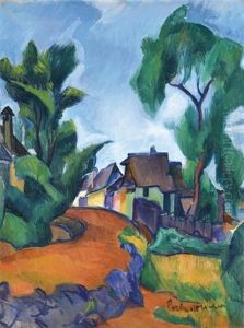 End Of The Village by Vilmos Perlrott-Csaba