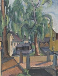 Sommerliche Ansicht Von Nagybanya by Vilmos Perlrott-Csaba