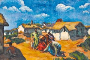 Edge Of The Village by Vilmos Perlrott-Csaba