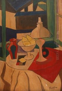 Stilleben Auf Dem Tisch by Vilmos Perlrott-Csaba