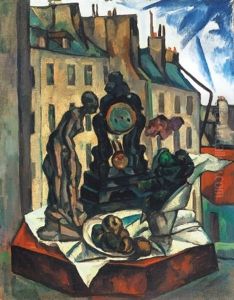 Csendelet A Parizsi Muterem Ablakbol - Still-life From The Studio Window In Paris by Vilmos Perlrott-Csaba