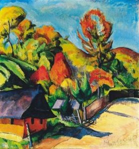 Nagybanyai Taj (landscape In Nagybanya, 1920-as Evek) by Vilmos Perlrott-Csaba