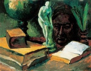 Csendelet Szoborral (still Life With A Statue) by Vilmos Perlrott-Csaba