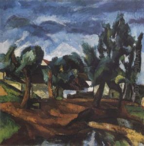 Kisvaros Fakkal (town With Trees) by Vilmos Perlrott-Csaba
