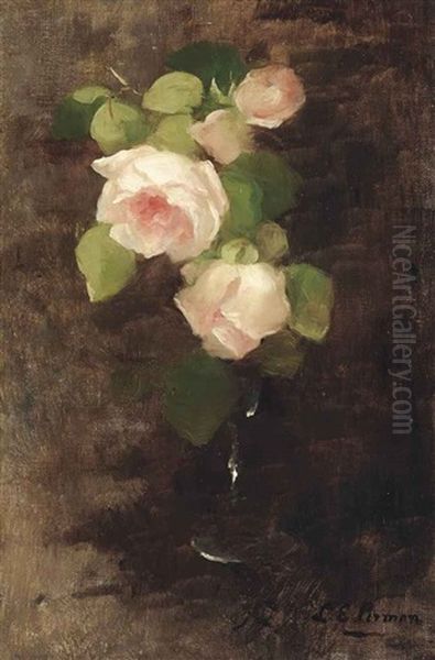 A Vase Of Roses - view 1
