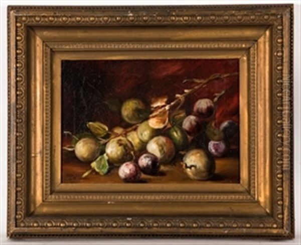 Still Life Of Apples And Plums - view 1