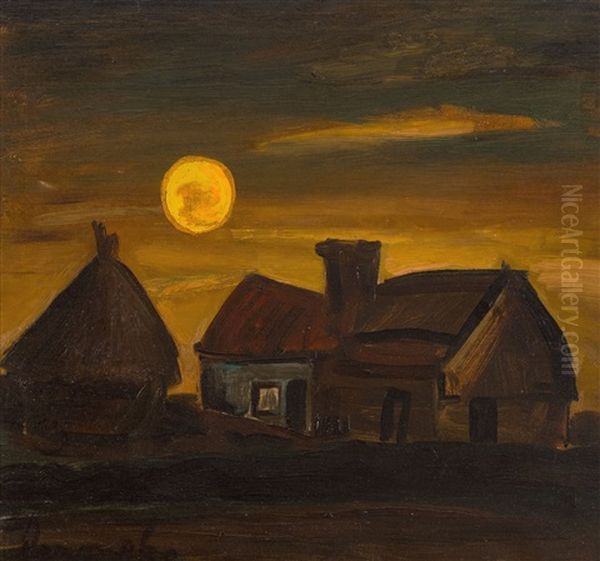 Farmstead At Sunset - view 1