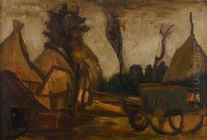 Farmstead In Snellegem (ca. 1928) by Constant Permeke