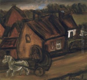 Village Road And Carriage (ca. 1927)