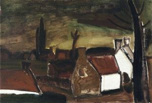 Landscape With Red Roofs In Jabbeke (ca. 1930) by Constant Permeke
