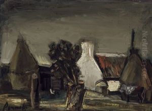 Ferme Et Deux Meules De Foin by Constant Permeke