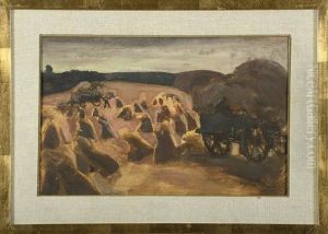 La Moisson Au Crepuscule En Angleterre by Constant Permeke