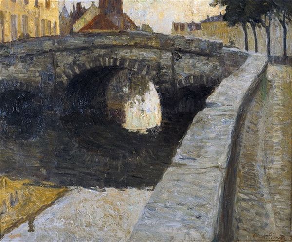 Vue Sur Le Pont Augustin A Bruges - view 1
