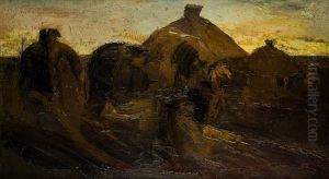 Meules De Foin Au Crepuscule by Constant Permeke
