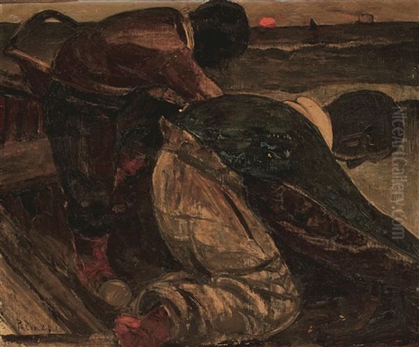 Pecheurs Sur La Plage - Vissers Of Het Strand - view 1