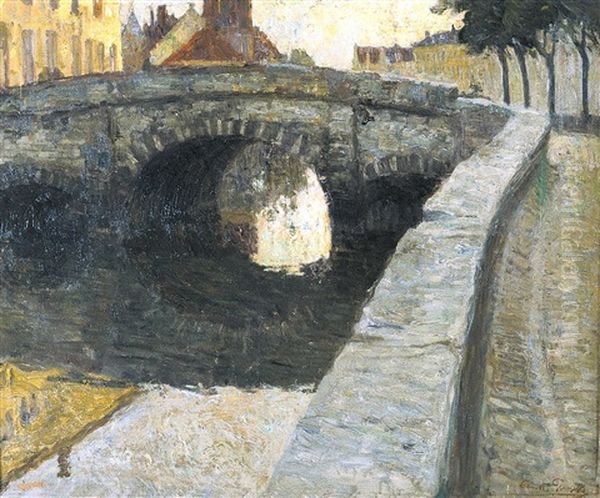 Zicht Aan De Augustijnenbrug Te Brugge - view 1