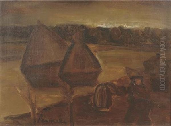 Landscape With Farmers And Haystacks - view 1