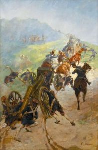 Napoleon Observing The March Over The Alps by Ernest Board
