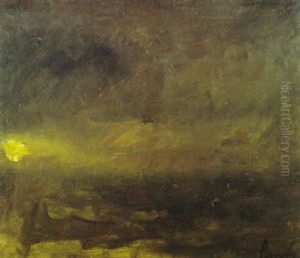 Marine Bij Zonsondergang by Constant Permeke