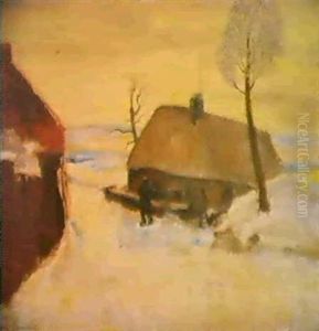 Sneeuwlandschap. Paysage De Neige. Sneeuwlandschap. Paysage De Neige.