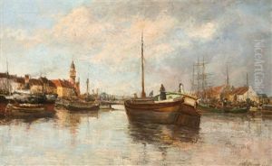 Les Bassins D'ostende by Henri Louis Permeke