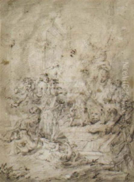 Klassische Tempelarchitektur Mit Figuren - view 1