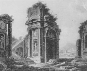 Ruines Antiques Animees by Jean Henry Alexandre Pernet