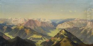 Gebirgspanorama Mit Erzberg