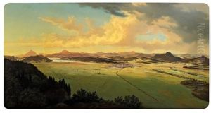 Blick Auf Klagenfurt In Richtung Nordwesten Mit Worthersee Und Dobratsch by Marcus Pernhart