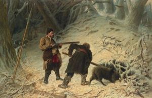 Hunting For Boar by Vasili Grigorevich Perov