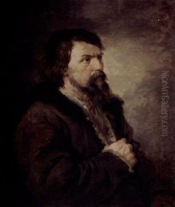 Portrait Of A Bearded Man by Vasili Grigorevich Perov