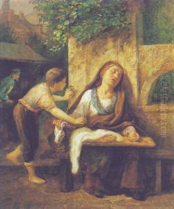 Sanft Entschlummert by Vasili Grigorevich Perov