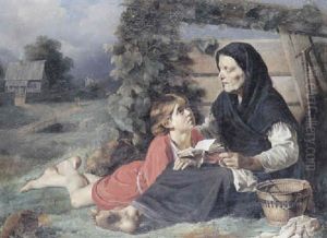 Bedstemor Laeser Historie by Vasili Grigorevich Perov