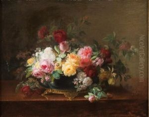 Corbeille De Fleurs Sur Un Entablement Corbeille De Fleurs Sur Un Entablement