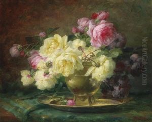 Blumenstuck Mit Rosen by Andre Perrachon