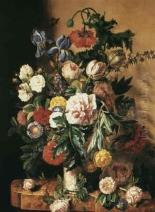 Still Life Of Summer Flowers In A Vase Still Life Of Summer Flowers In A Vase