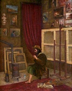Peintre Dans Son Atelier