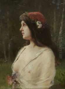 Portrait De Femme by Henry Paul Perrault