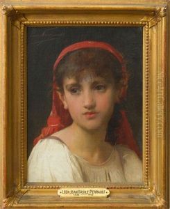 Portrait Of A Girl In A Red Headscarf